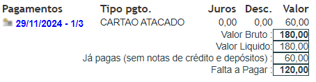 Como dar baixa em uma única fatura em aberto - imagem 6